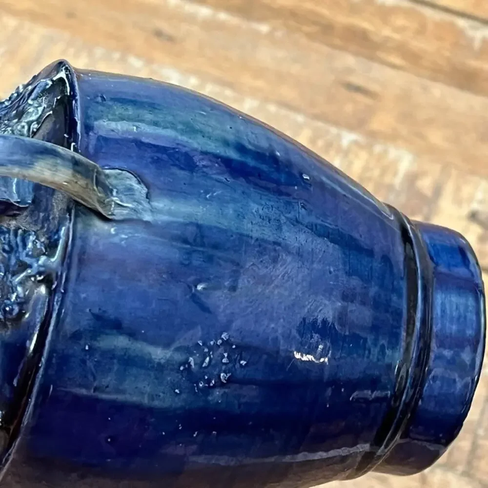 Antique Ceramic Dragon Ear Vase 5.75
